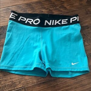 Nike Pro Women's Teal Athletic Shorts